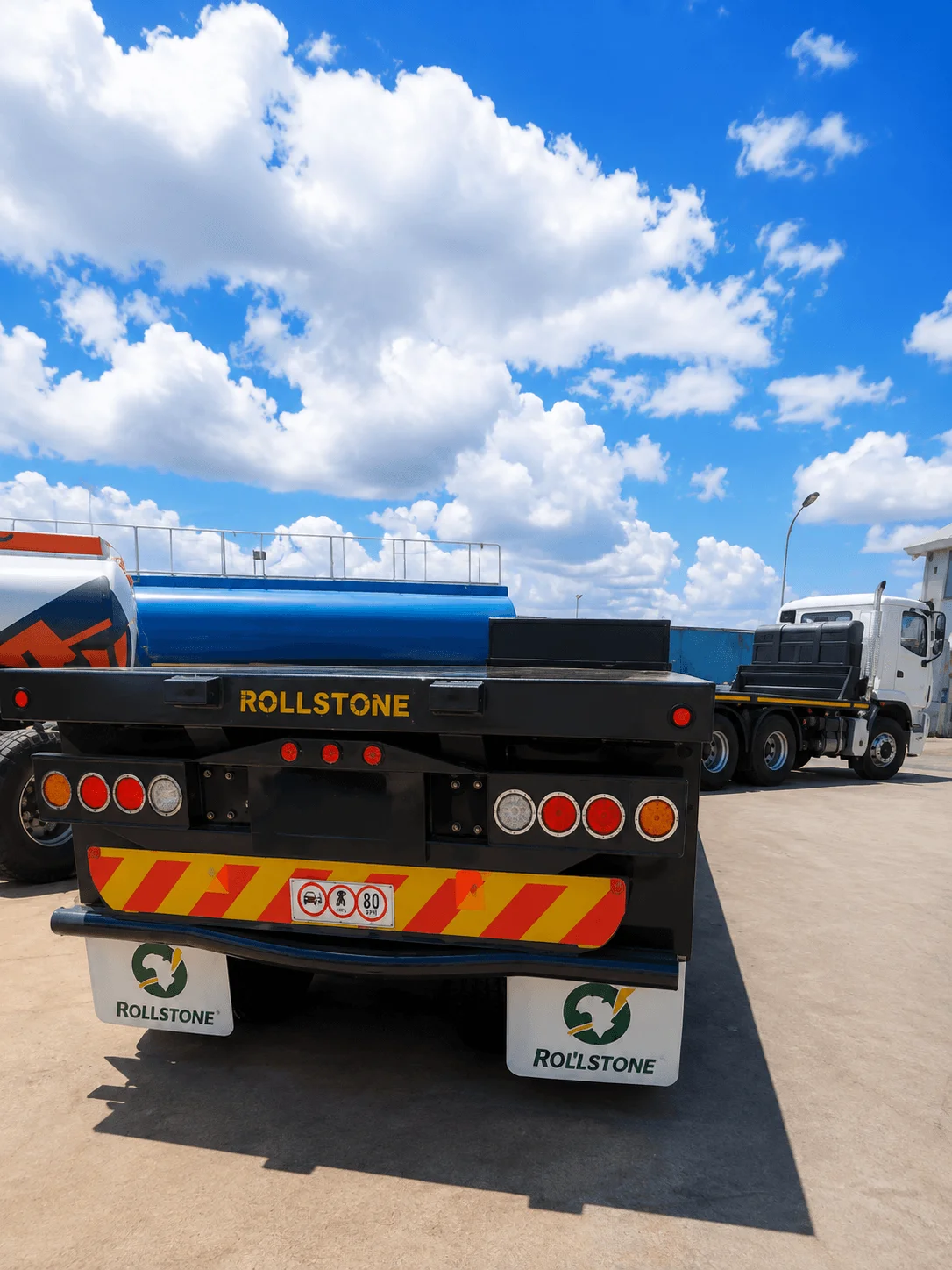 Red ATL flatbed trailer