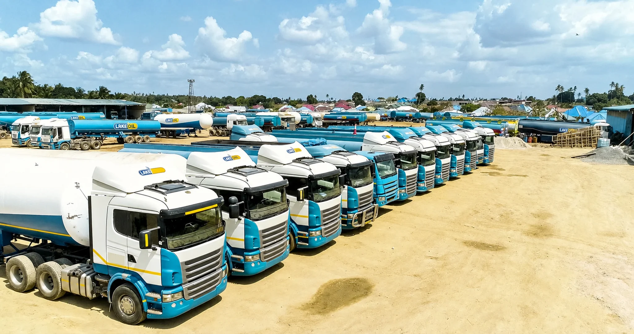Lake Trans fleet of trucks