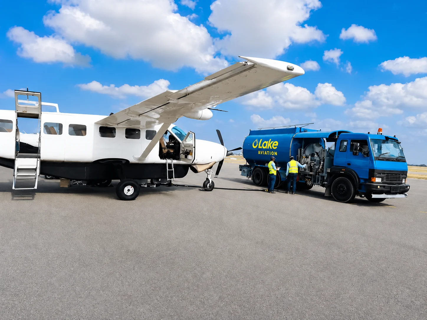 Lake Aviation tanker at Nyerere International Airport