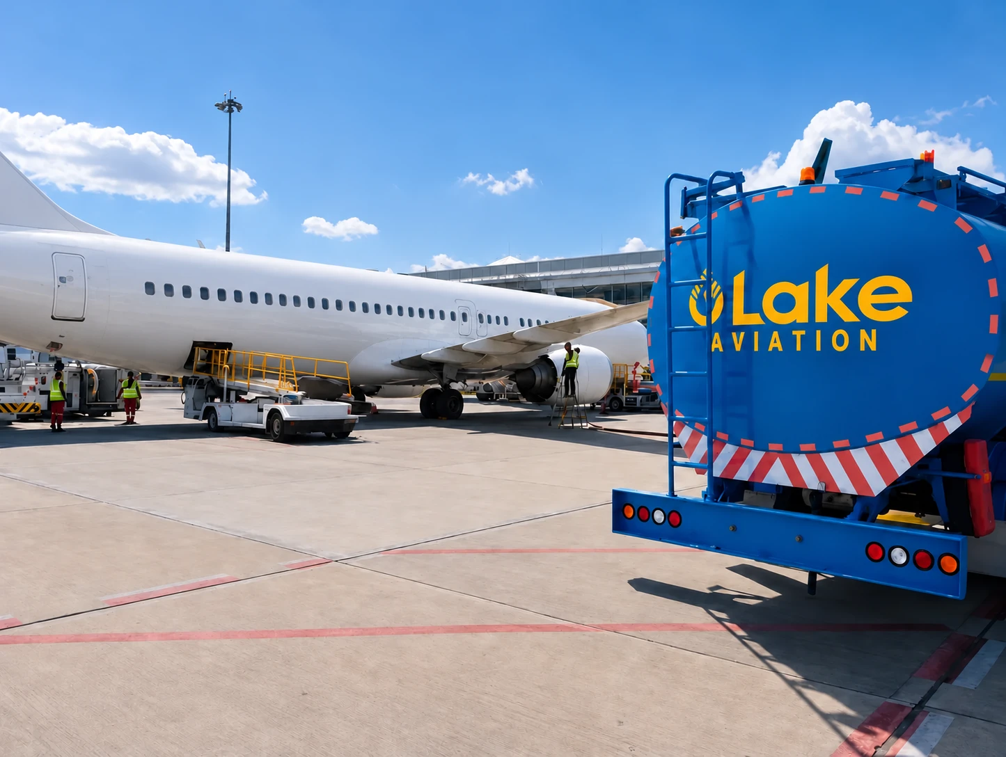 Lake Aviation refueling an aircraft on the apron