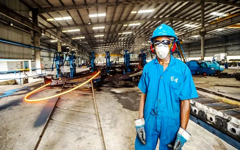Lake Steel hot rolling mill operations