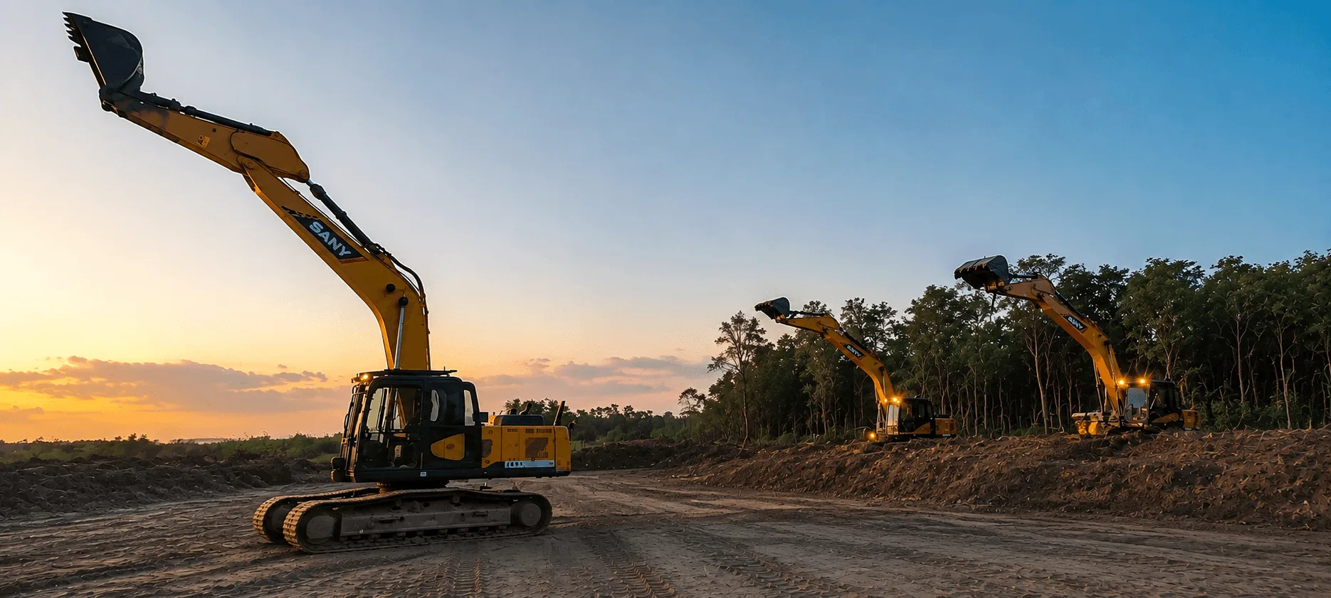 Lake Agro land development with SANY excavators