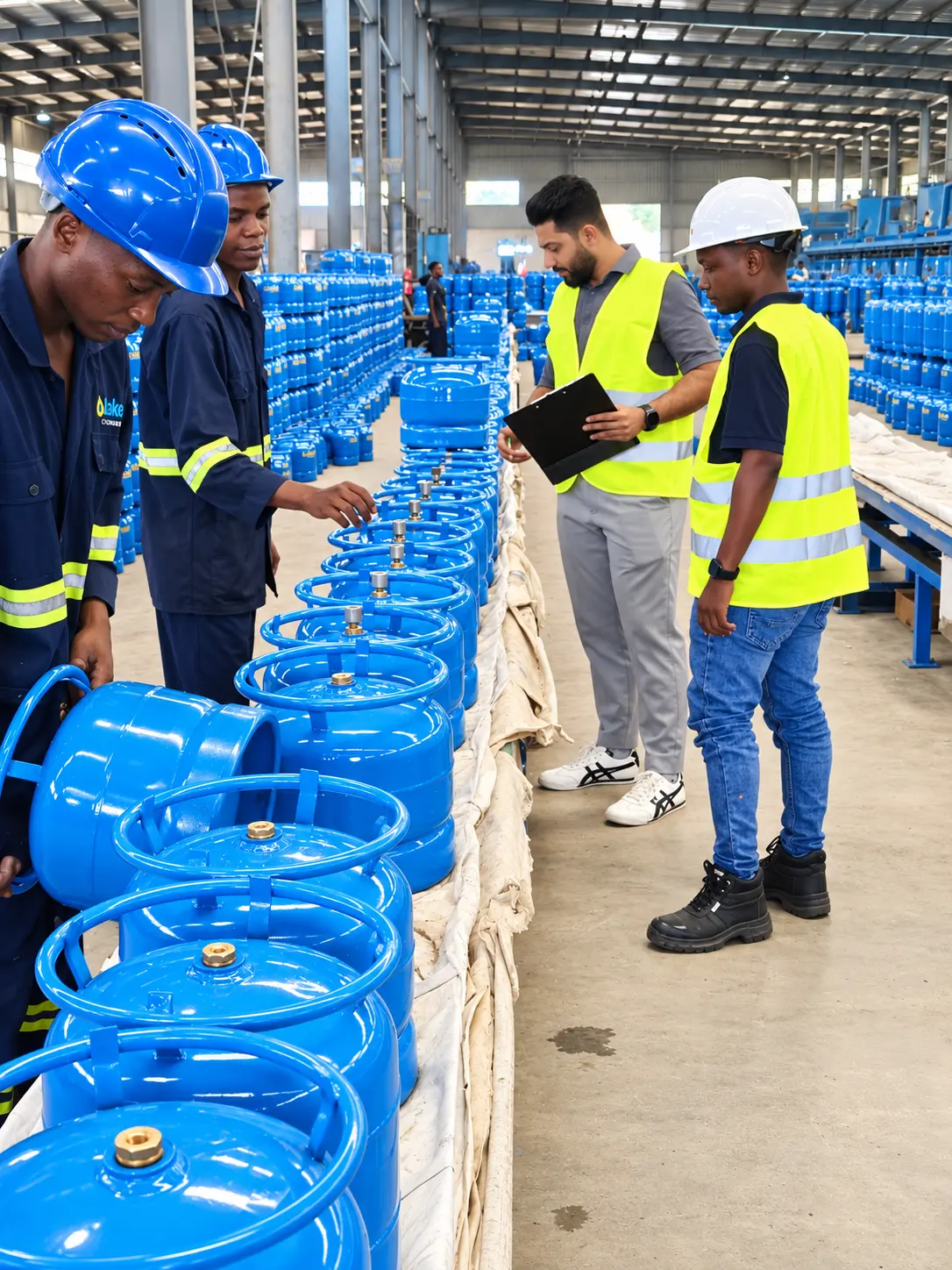 Lake Cylinders quality inspection on the production line